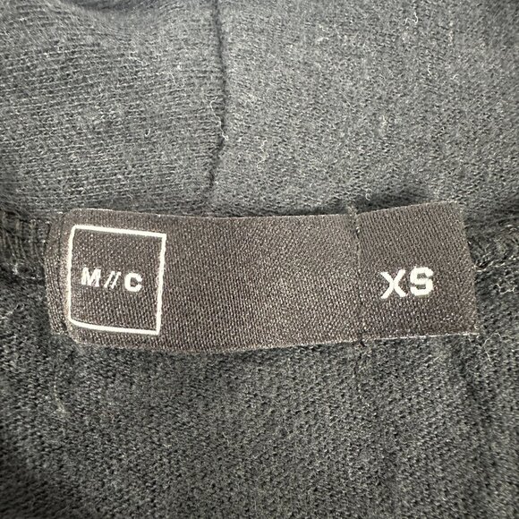 Michelle By Comune Black Open Front Cardigan Size XS 100% Cotton - Picture 2 of 8